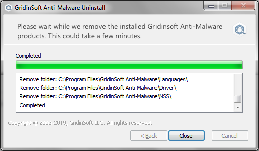 Gridinsoft Anti-Malware Uninstall